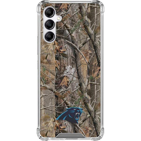 NFL Carolina Panthers Realtree AP Camo Galaxy A15 5G Clear Case