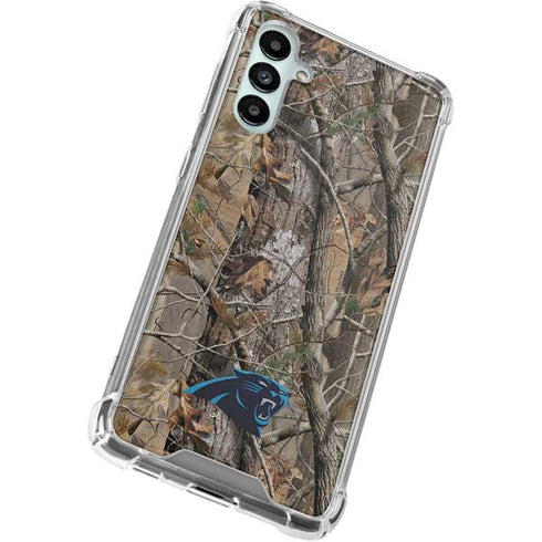 NFL Carolina Panthers Realtree AP Camo Galaxy A15 5G Clear Case