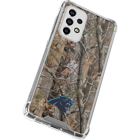 NFL Carolina Panthers Realtree AP Camo Galaxy A53 5G Clear Case