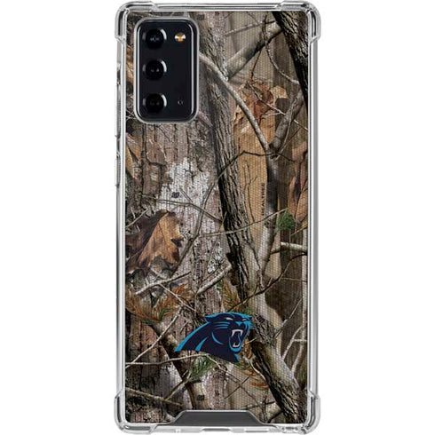NFL Carolina Panthers Realtree AP Camo Galaxy Note20 5G Clear Case