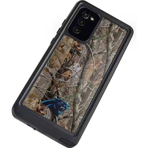NFL Carolina Panthers Realtree AP Camo Galaxy Note20 5G Waterproof Case
