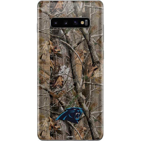 NFL Carolina Panthers Realtree AP Camo Galaxy S10 Plus Skin