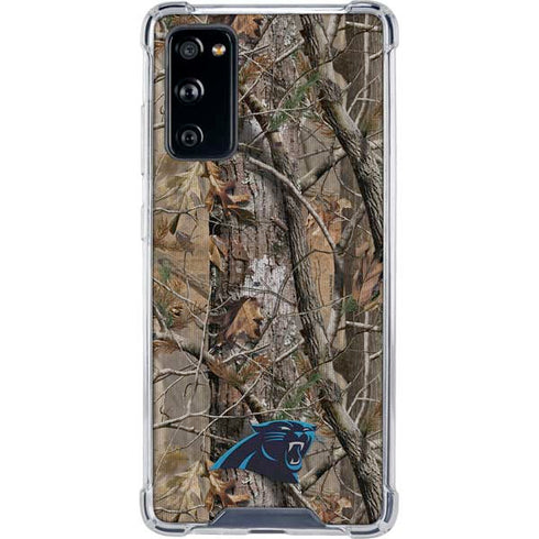 NFL Carolina Panthers Realtree AP Camo Galaxy S20 FE Clear Case