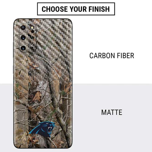 NFL Carolina Panthers Realtree AP Camo Galaxy S20 Plus Skin