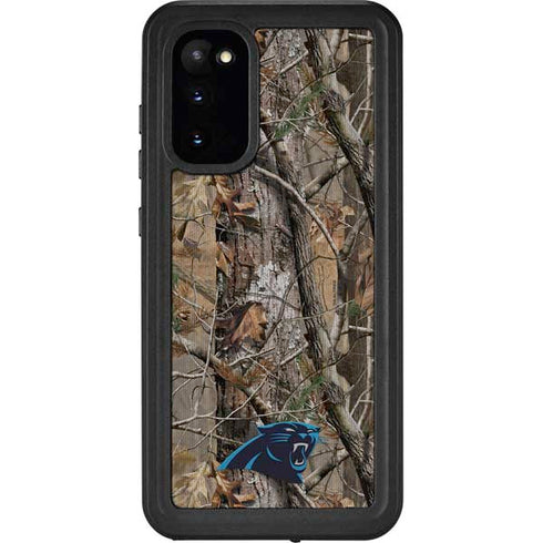 NFL Carolina Panthers Realtree AP Camo Galaxy S20 Waterproof Case