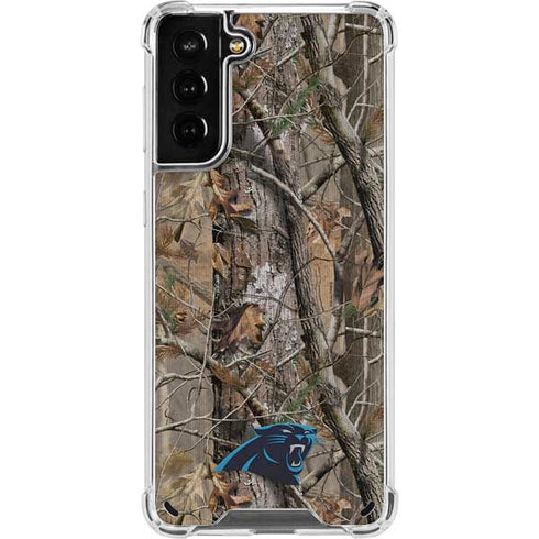 NFL Carolina Panthers Realtree AP Camo Galaxy S21 Plus 5G Clear Case