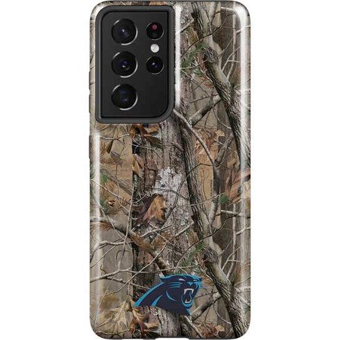 NFL Carolina Panthers Realtree AP Camo Galaxy S21 Ultra 5G Pro Case
