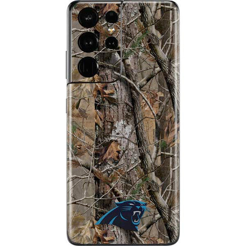 NFL Carolina Panthers Realtree AP Camo Galaxy S21 Ultra 5G Skin