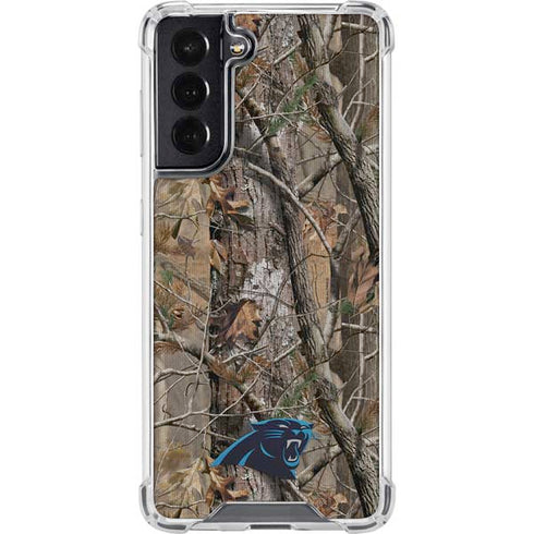 NFL Carolina Panthers Realtree AP Camo Galaxy S22 Clear Case