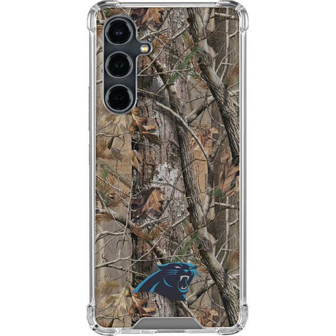 NFL Carolina Panthers Realtree AP Camo Galaxy S23 FE Clear Case
