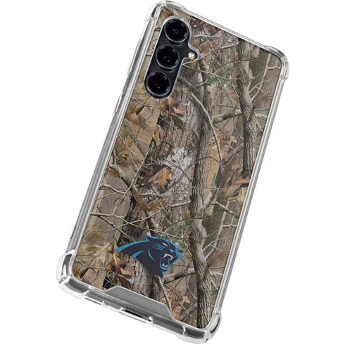 NFL Carolina Panthers Realtree AP Camo Galaxy S23 FE Clear Case