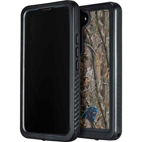 NFL Carolina Panthers Realtree AP Camo Galaxy S23 Waterproof Case