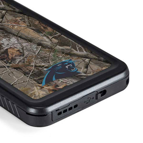 NFL Carolina Panthers Realtree AP Camo Galaxy S23 Waterproof Case