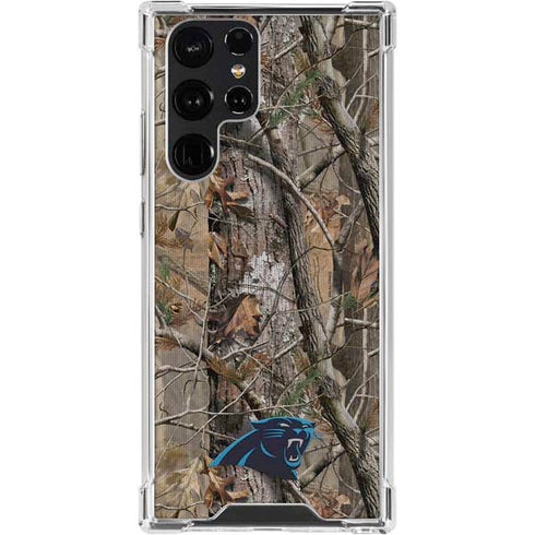 NFL Carolina Panthers Realtree AP Camo Galaxy S24 Ultra Clear Case