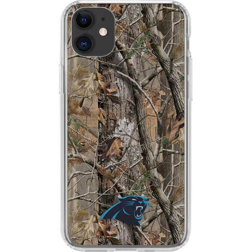 NFL Carolina Panthers Realtree AP Camo iPhone 11 Clear Case