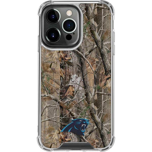 NFL Carolina Panthers Realtree AP Camo iPhone 13 Pro Clear Case