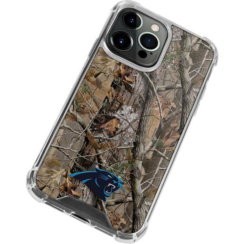 NFL Carolina Panthers Realtree AP Camo iPhone 13 Pro Clear Case