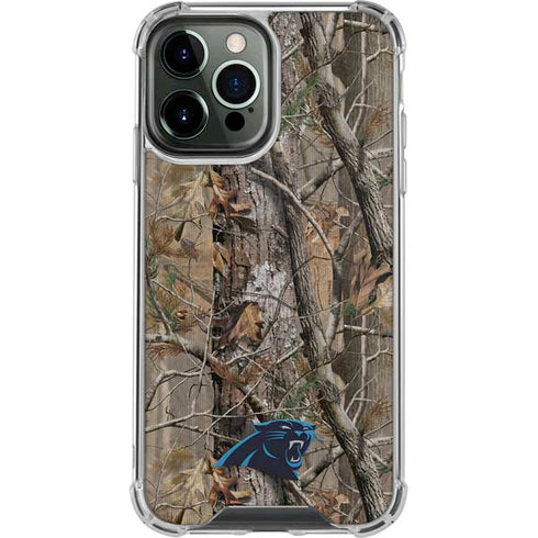 NFL Carolina Panthers Realtree AP Camo iPhone 13 Pro Max Clear Case