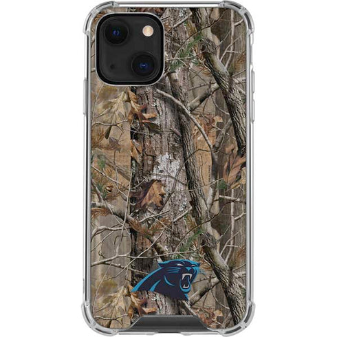 NFL Carolina Panthers Realtree AP Camo iPhone 15 Plus Clear Case