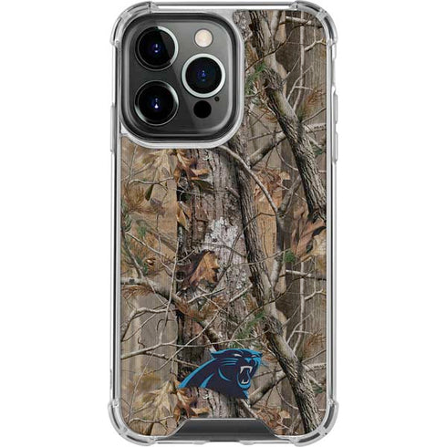 NFL Carolina Panthers Realtree AP Camo iPhone 15 Pro Clear Case