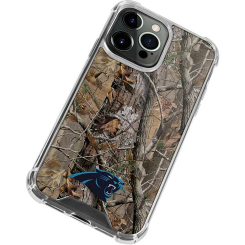 NFL Carolina Panthers Realtree AP Camo iPhone 14 Pro Clear Case