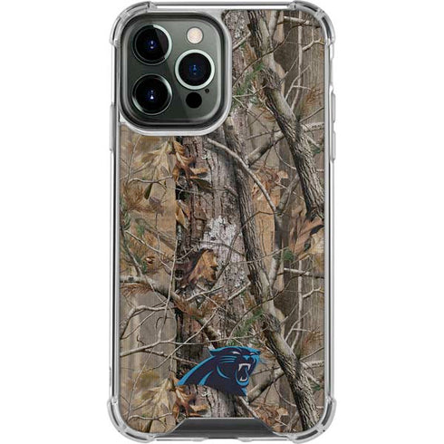 NFL Carolina Panthers Realtree AP Camo iPhone 14 Pro Max Clear Case