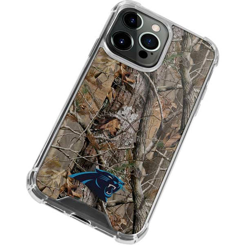 NFL Carolina Panthers Realtree AP Camo iPhone 14 Pro Max Clear Case