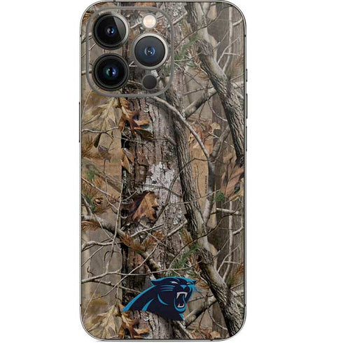 NFL Carolina Panthers Realtree AP Camo iPhone 15 Pro Skin