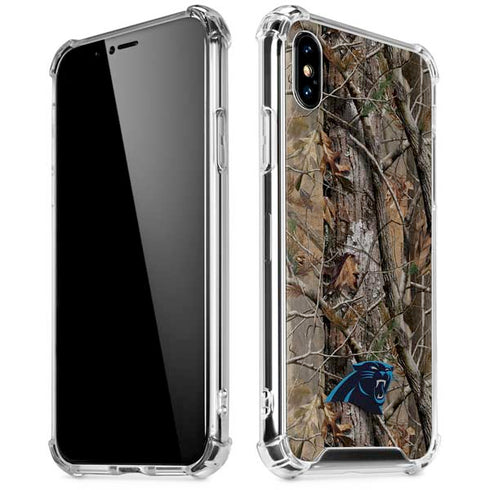 NFL Carolina Panthers Realtree AP Camo iPhone XS Max Clear Case