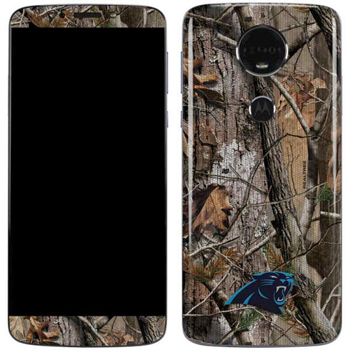 NFL Carolina Panthers Realtree AP Camo Moto E5 Plus Skin