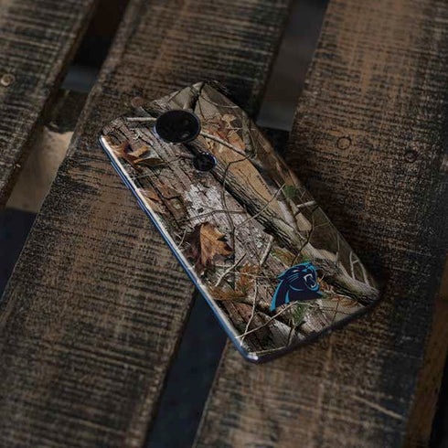 NFL Carolina Panthers Realtree AP Camo Moto E5 Plus Skin