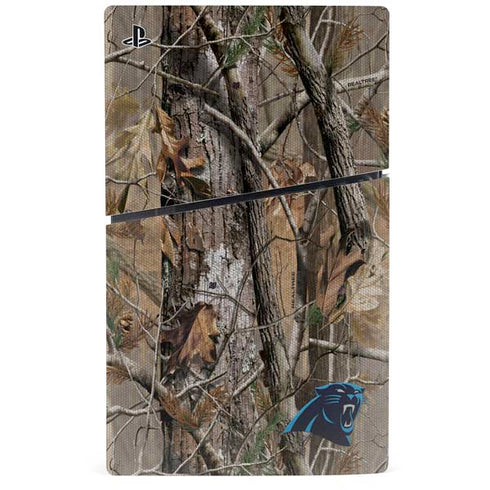NFL Carolina Panthers Realtree AP Camo PS5 Slim Disk Console Skin