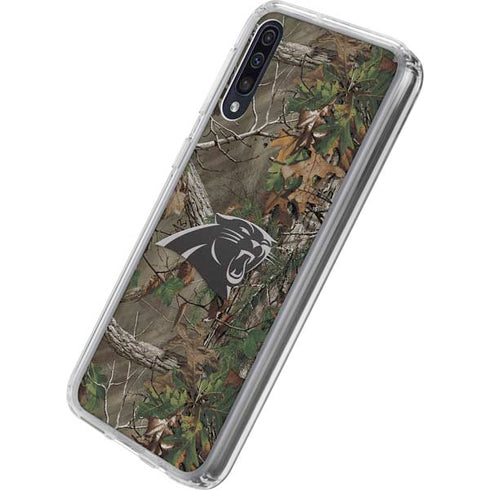 NFL Carolina Panthers Realtree Xtra Green Camo Galaxy A50 Clear Case
