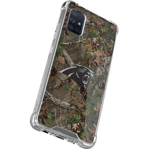 NFL Carolina Panthers Realtree Xtra Green Camo Galaxy A51 5G Clear Case