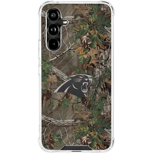 NFL Carolina Panthers Realtree Xtra Green Camo Galaxy A54 5G Clear Case
