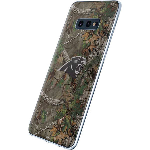 NFL Carolina Panthers Realtree Xtra Green Camo Galaxy S10e Skin