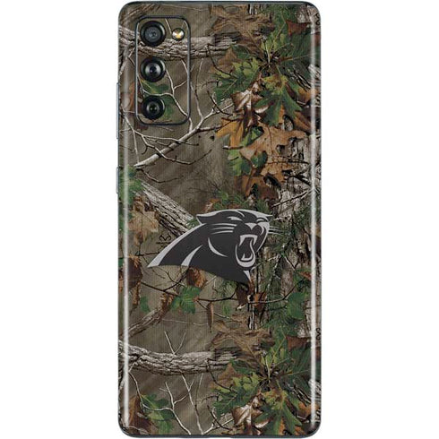 NFL Carolina Panthers Realtree Xtra Green Camo Galaxy S20 Fan Edition Skin
