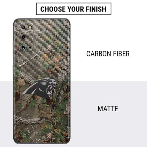 NFL Carolina Panthers Realtree Xtra Green Camo Galaxy S20 Skin