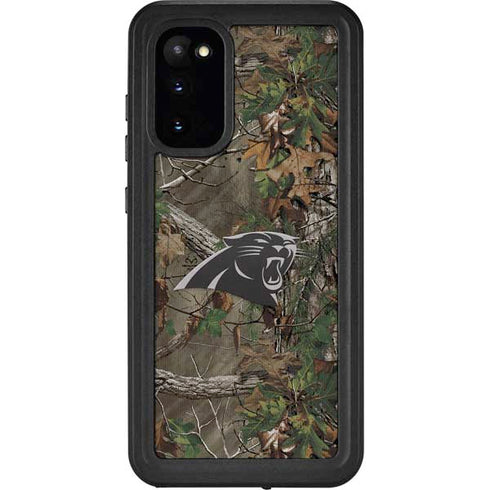 NFL Carolina Panthers Realtree Xtra Green Camo Galaxy S20 Waterproof Case