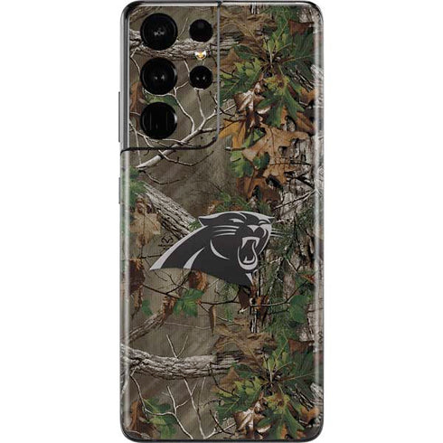 NFL Carolina Panthers Realtree Xtra Green Camo Galaxy S21 Ultra 5G Skin
