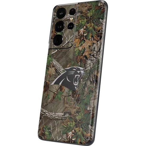 NFL Carolina Panthers Realtree Xtra Green Camo Galaxy S21 Ultra 5G Skin