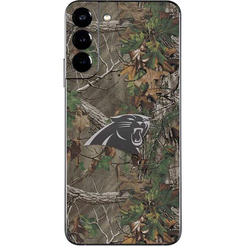 NFL Carolina Panthers Realtree Xtra Green Camo Galaxy S22 Plus Skin