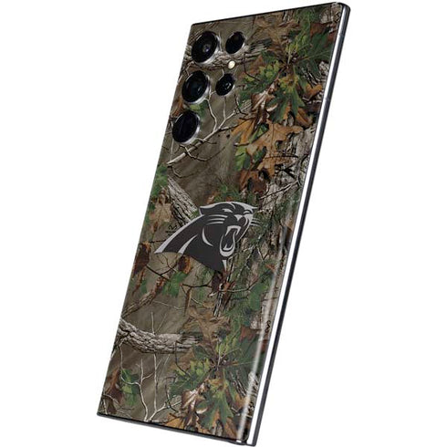 NFL Carolina Panthers Realtree Xtra Green Camo Galaxy S22 Ultra Skin