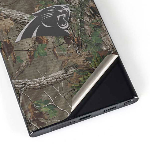NFL Carolina Panthers Realtree Xtra Green Camo Galaxy S22 Ultra Skin
