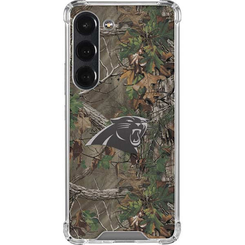 NFL Carolina Panthers Realtree Xtra Green Camo Galaxy S23 Clear Case
