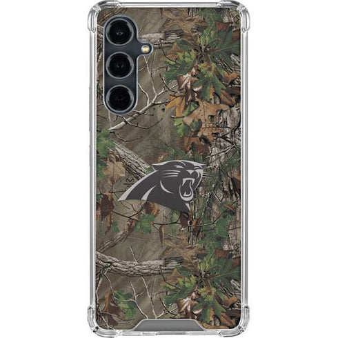 NFL Carolina Panthers Realtree Xtra Green Camo Galaxy S23 FE Clear Case