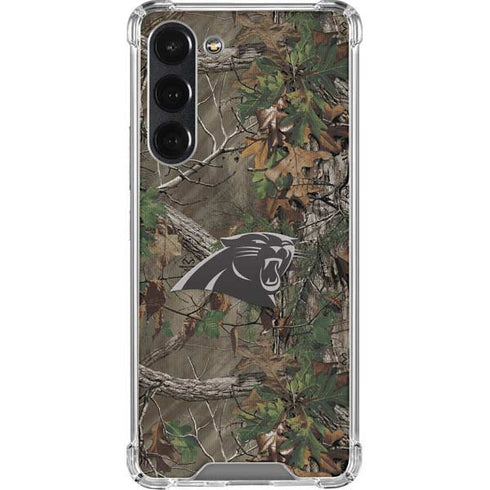NFL Carolina Panthers Realtree Xtra Green Camo Galaxy S23 Plus Clear Case