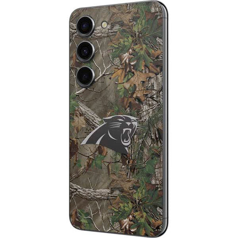 NFL Carolina Panthers Realtree Xtra Green Camo Galaxy S23 Skin