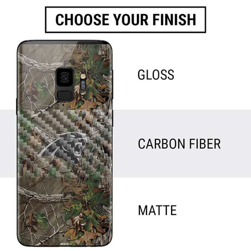 NFL Carolina Panthers Realtree Xtra Green Camo Galaxy S9 Skin