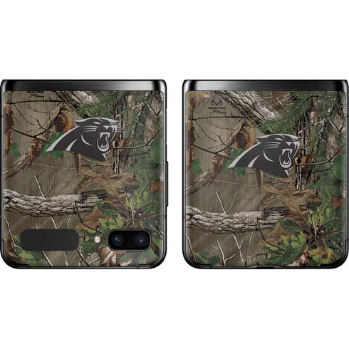 NFL Carolina Panthers Realtree Xtra Green Camo Galaxy Z Flip Skin